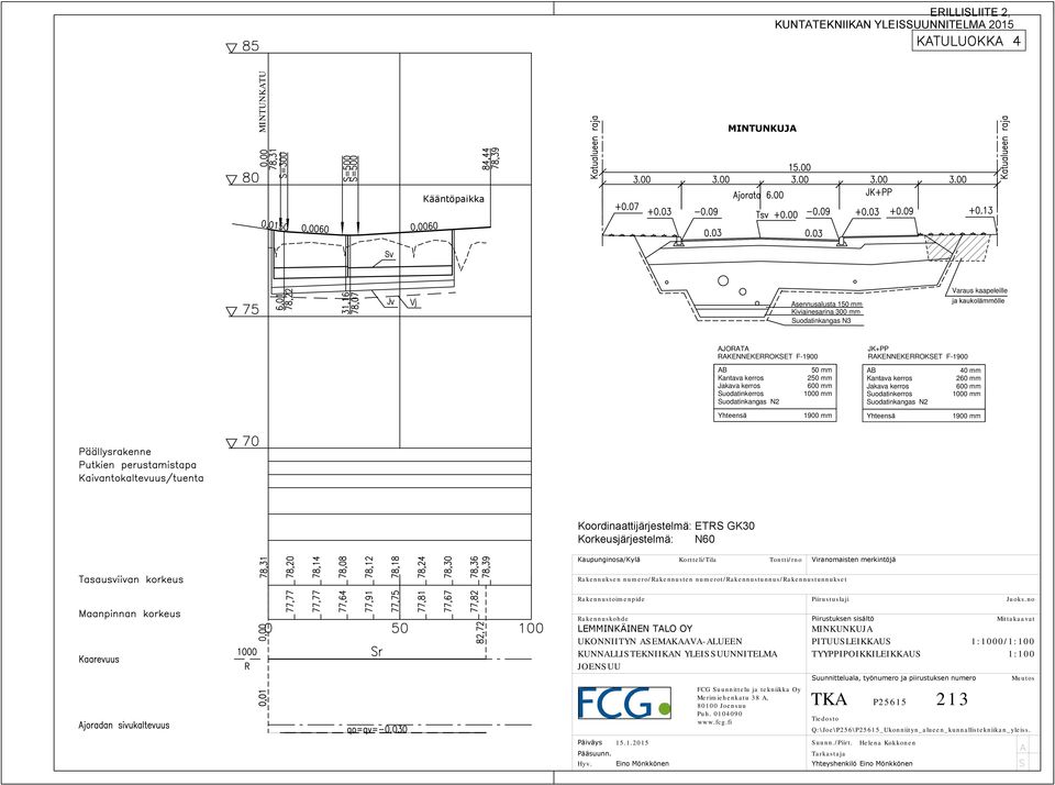Yhteensä 1900 mm Yhteensä 1900 mm Koordinaattijärjestelmä: ETRS GK30 Korkeusjärjestelmä: N60 Kaupunginosa/Kylä Kortteli/Tila Tontti/rno Viranomaisten merkintöjä Rakennuksen numero/rakennusten