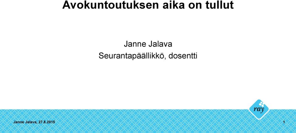 Seurantapäällikkö,