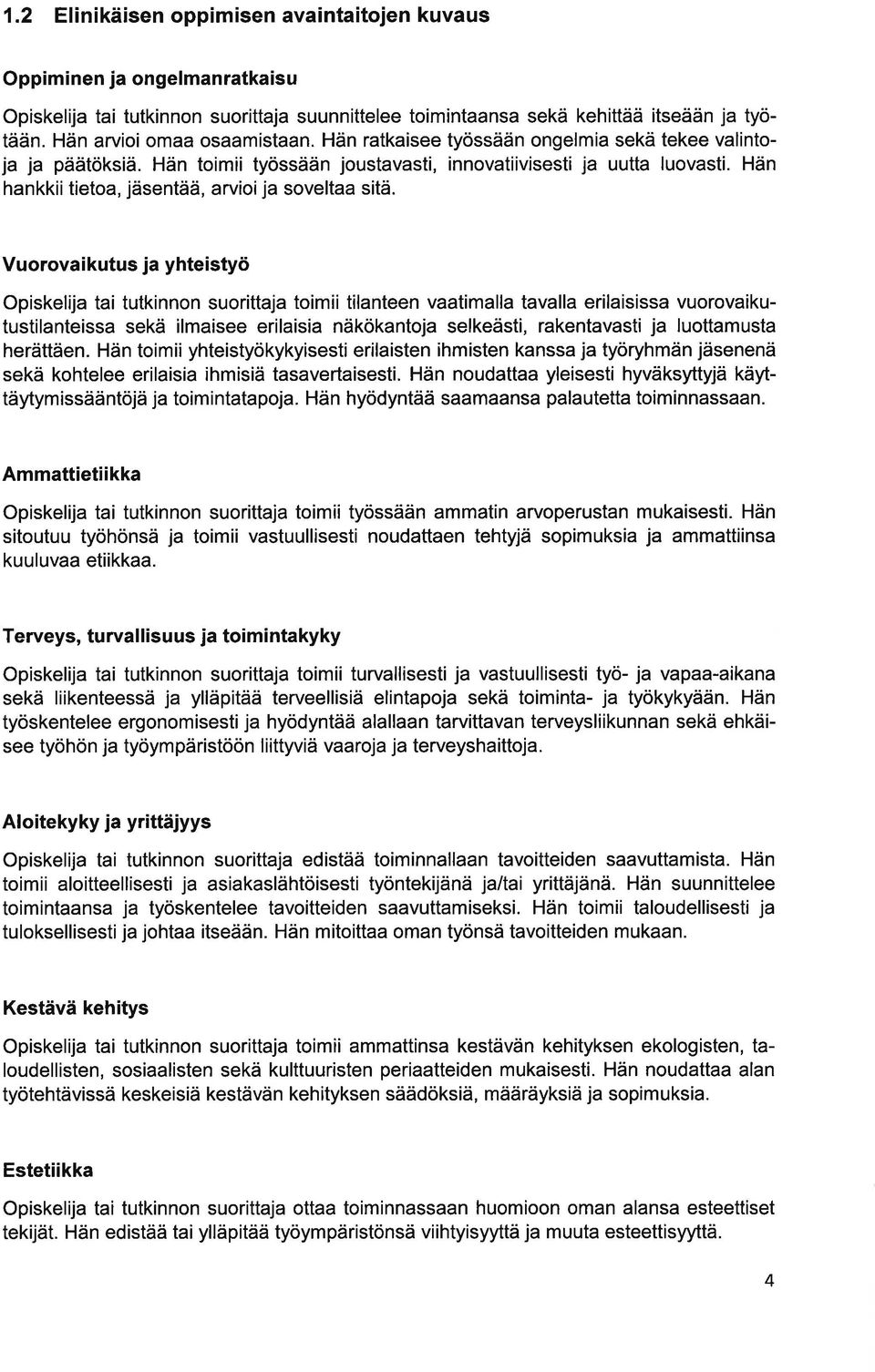 Vuorovikutus j yhteistyö Opiskelij ti tutkinnon suorittj toimii tilnteen vtimll tvll erilisiss vuorovikutustilnteiss sekä ilmisee erilisi näkökntoj selkeästi, rkentvsti j luottmust herättäen.