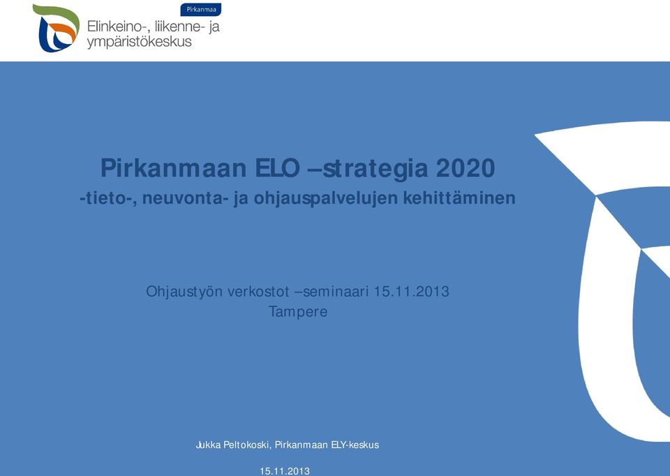 Ohjaustyön verkostot seminaari 15.11.