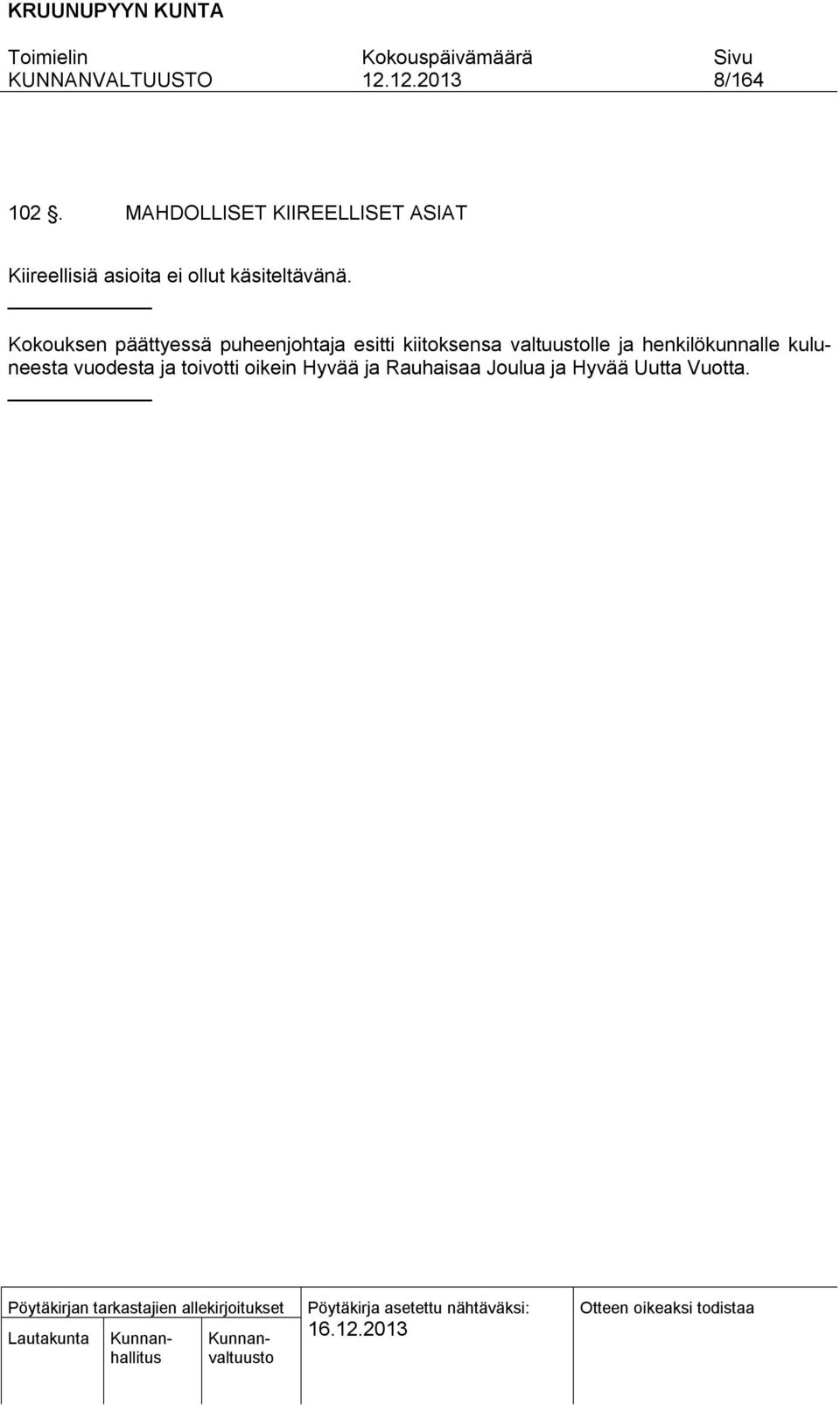 käsiteltävänä.
