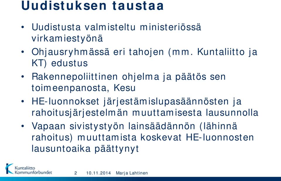 HE-luonnokset järjestämislupasäännösten ja rahoitusjärjestelmän muuttamisesta lausunnolla Vapaan