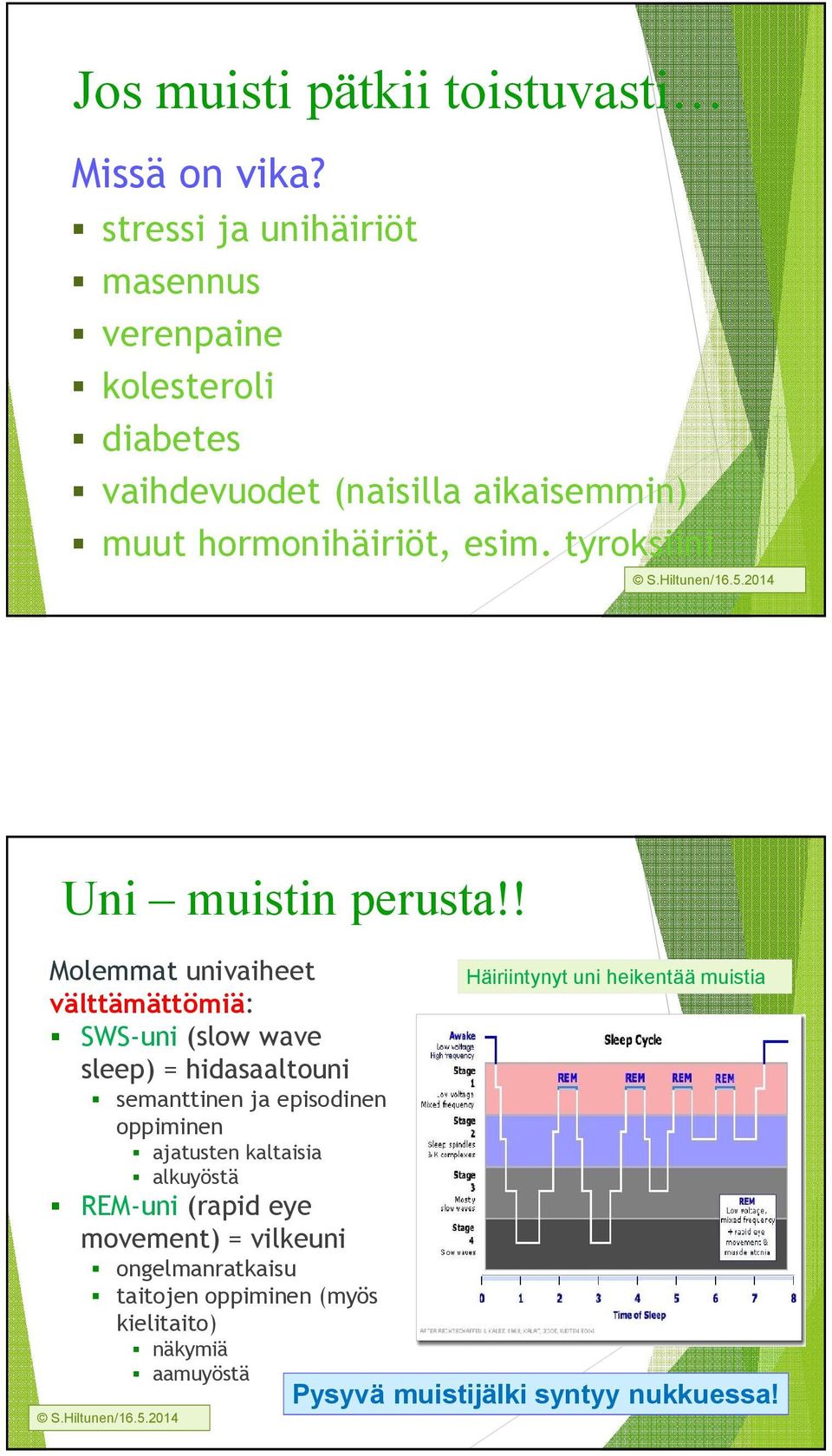 tyroksiini Uni muistin perusta!