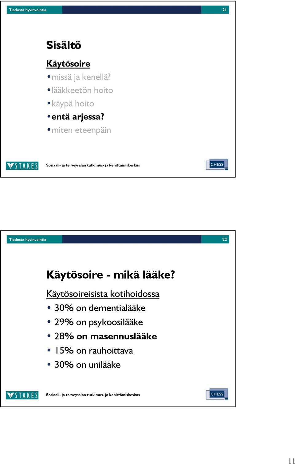 miten eteenpäin Tiedosta hyvinvointia 22 Käytösoire - mikä lääke?