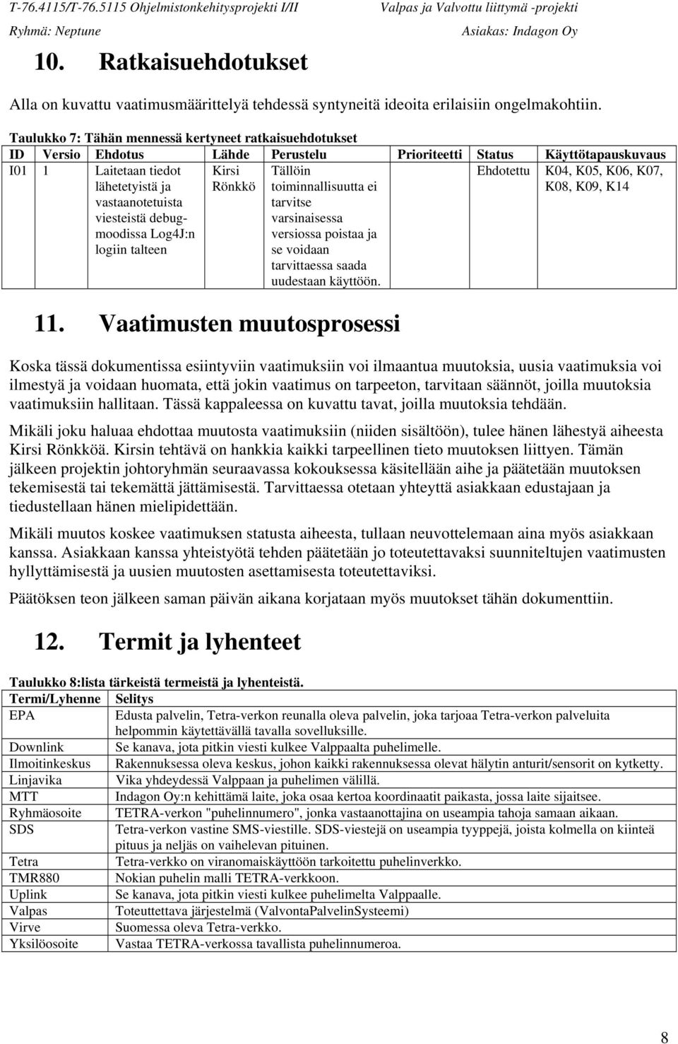 debugmoodissa Log4J:n logiin talteen Rönkkö Tällöin toiminnallisuutta ei tarvitse varsinaisessa versiossa poistaa ja se voidaan tarvittaessa saada uudestaan käyttöön.