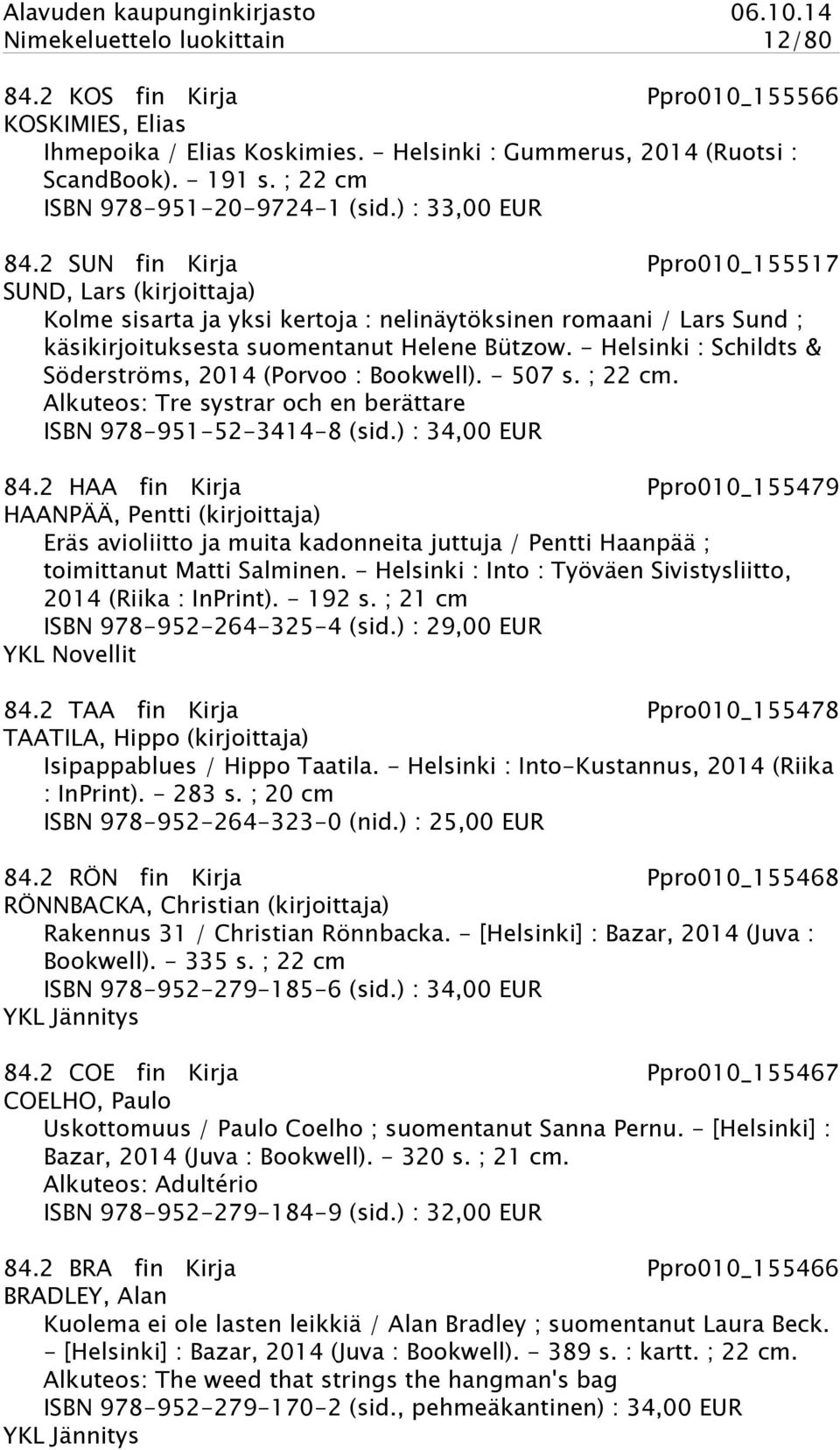 2 SUN fin Kirja Ppro010_155517 SUND, Lars (kirjoittaja) Kolme sisarta ja yksi kertoja : nelinäytöksinen romaani / Lars Sund ; käsikirjoituksesta suomentanut Helene Bützow.