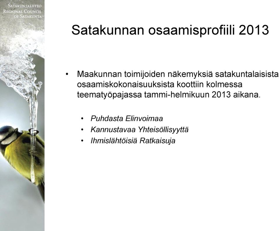 teematyöpajassa tammi-helmikuun 2013 aikana.