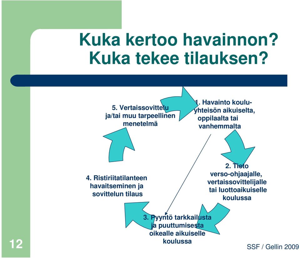 Havainto kouluyhteisön aikuiselta, oppilaalta tai vanhemmalta 4.