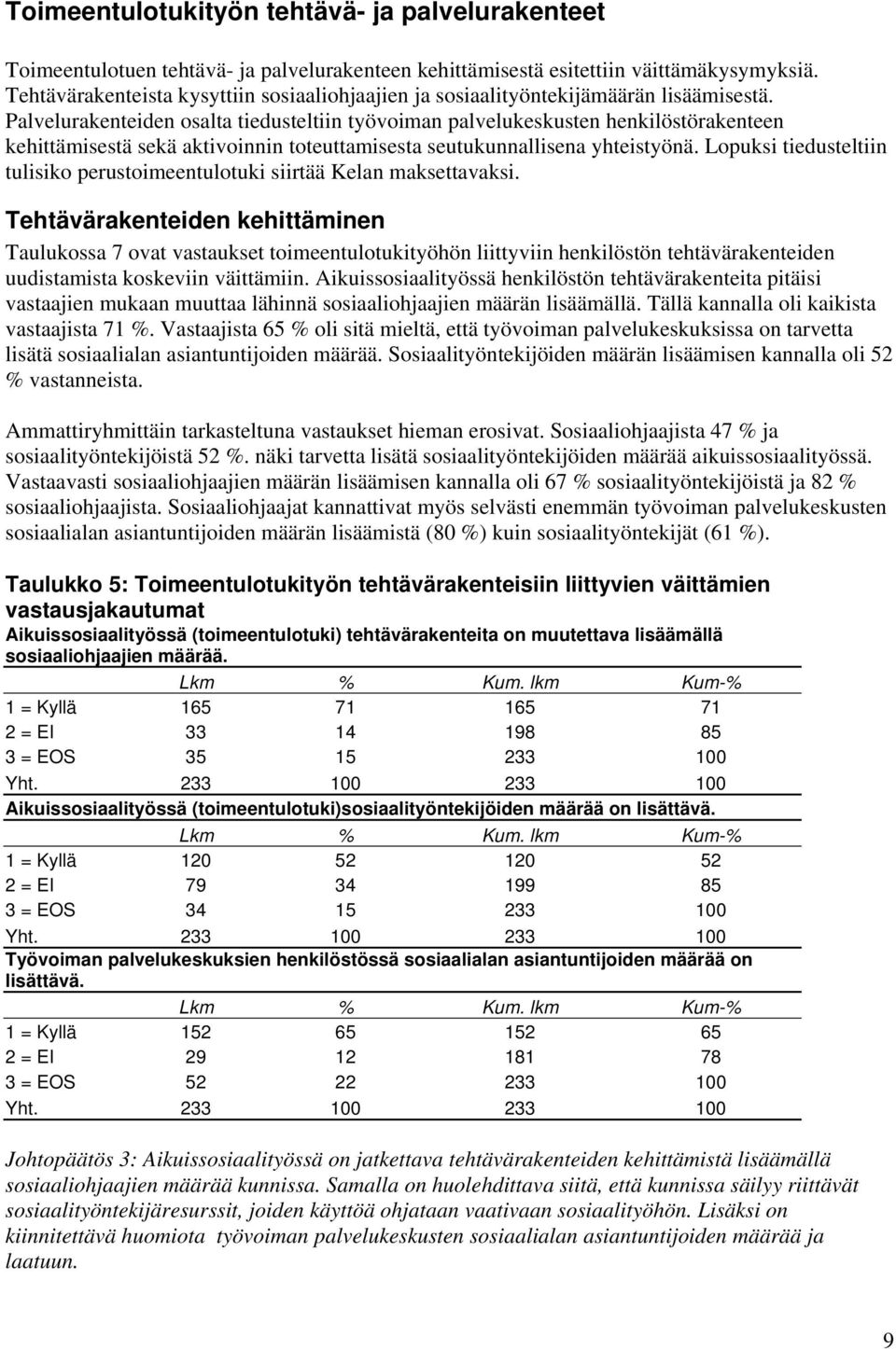 Palvelurakenteiden osalta tiedusteltiin työvoiman palvelukeskusten henkilöstörakenteen kehittämisestä sekä aktivoinnin toteuttamisesta seutukunnallisena yhteistyönä.