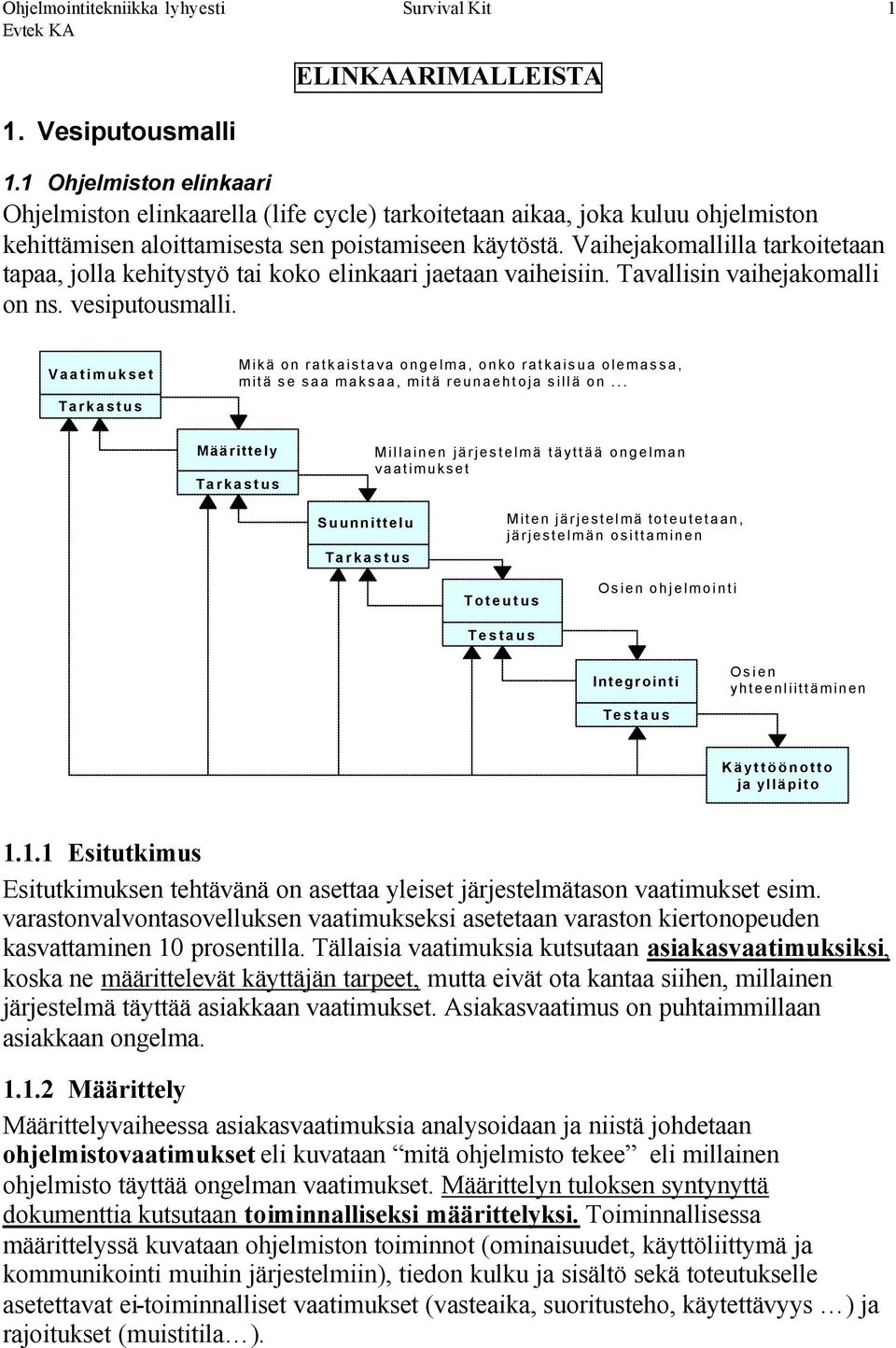 Vaihejakomallilla tarkoitetaan tapaa, jolla kehitystyö tai koko elinkaari jaetaan vaiheisiin. Tavallisin vaihejakomalli on ns. vesiputousmalli.