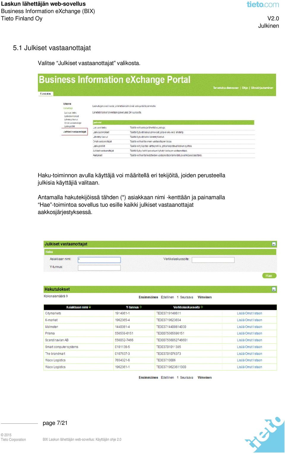 julkisia käyttäjiä valitaan.