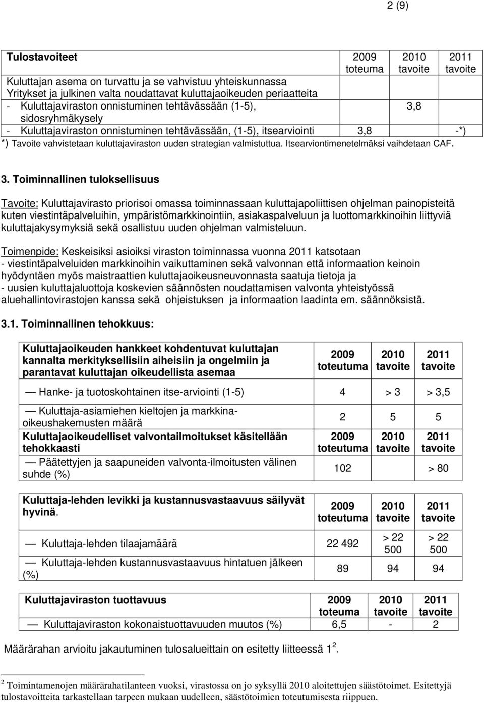 Itsearviontimenetelmäksi vaihdetaan CAF. 3.