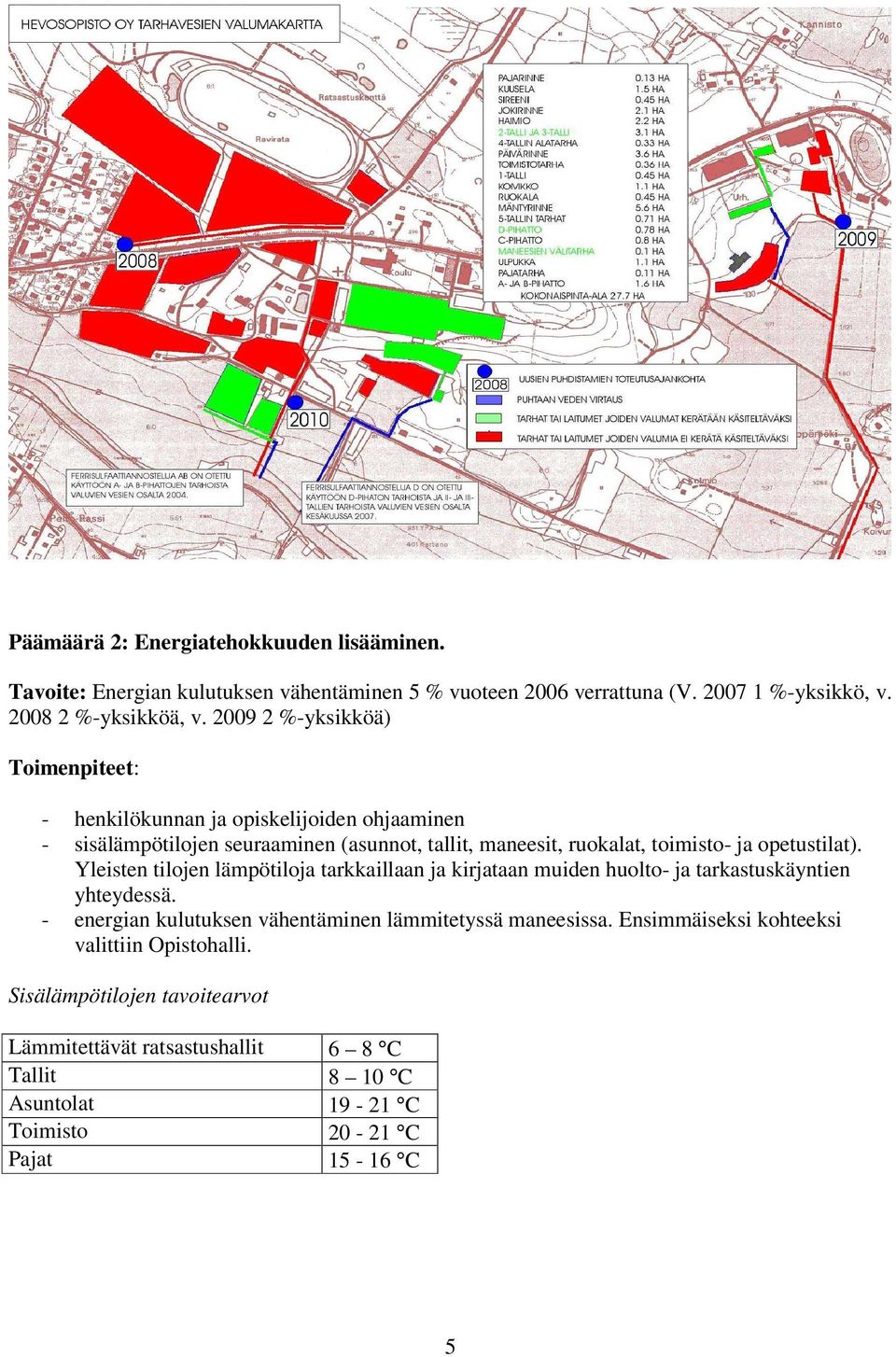 opetustilat). Yleisten tilojen lämpötiloja tarkkaillaan ja kirjataan muiden huolto- ja tarkastuskäyntien yhteydessä.