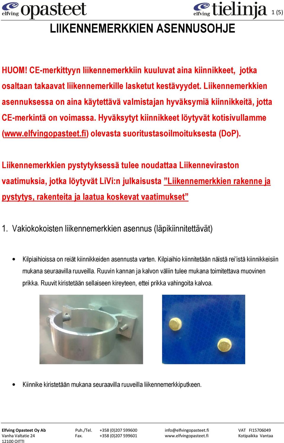 fi) olevasta suoritustasoilmoituksesta (DoP).