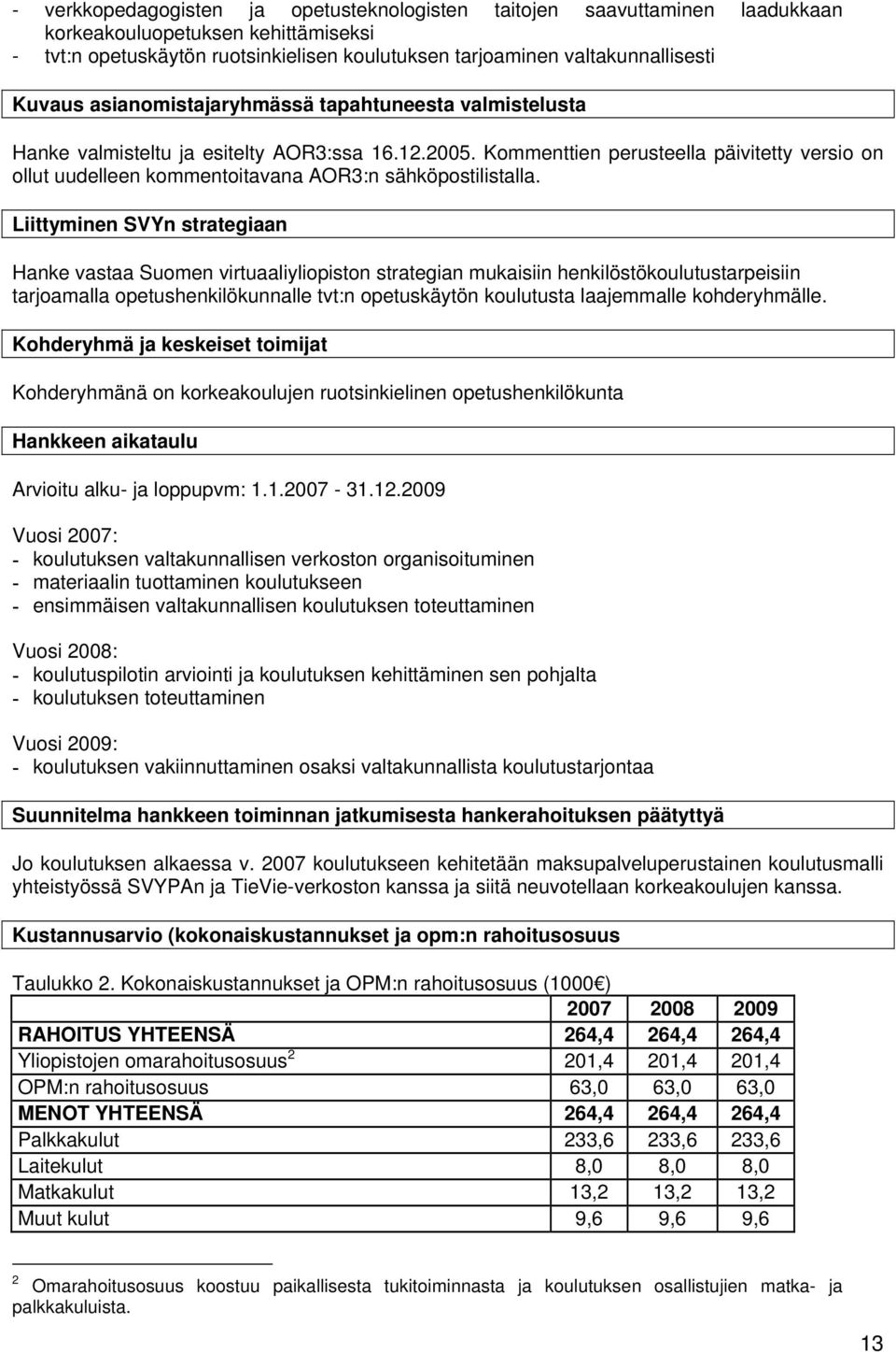 Kommenttien perusteella päivitetty versio on ollut uudelleen kommentoitavana AOR3:n sähköpostilistalla.