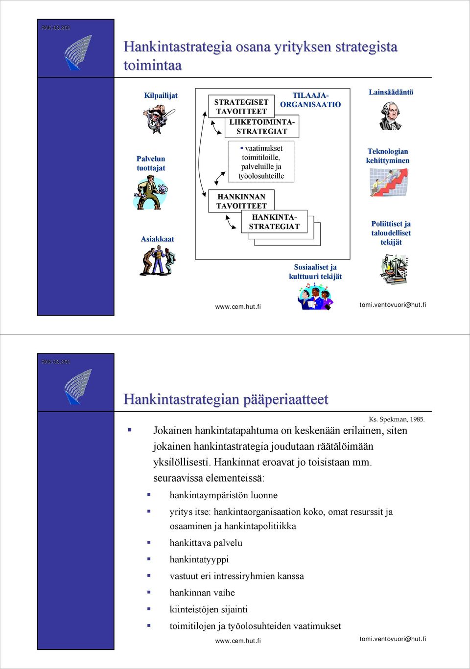 kulttuuri tekijät Hankintastrategian pääperiaatteet! Jokainen hankintatapahtuma on keskenään erilainen, siten jokainen hankintastrategia joudutaan räätälöimään yksilöllisesti.