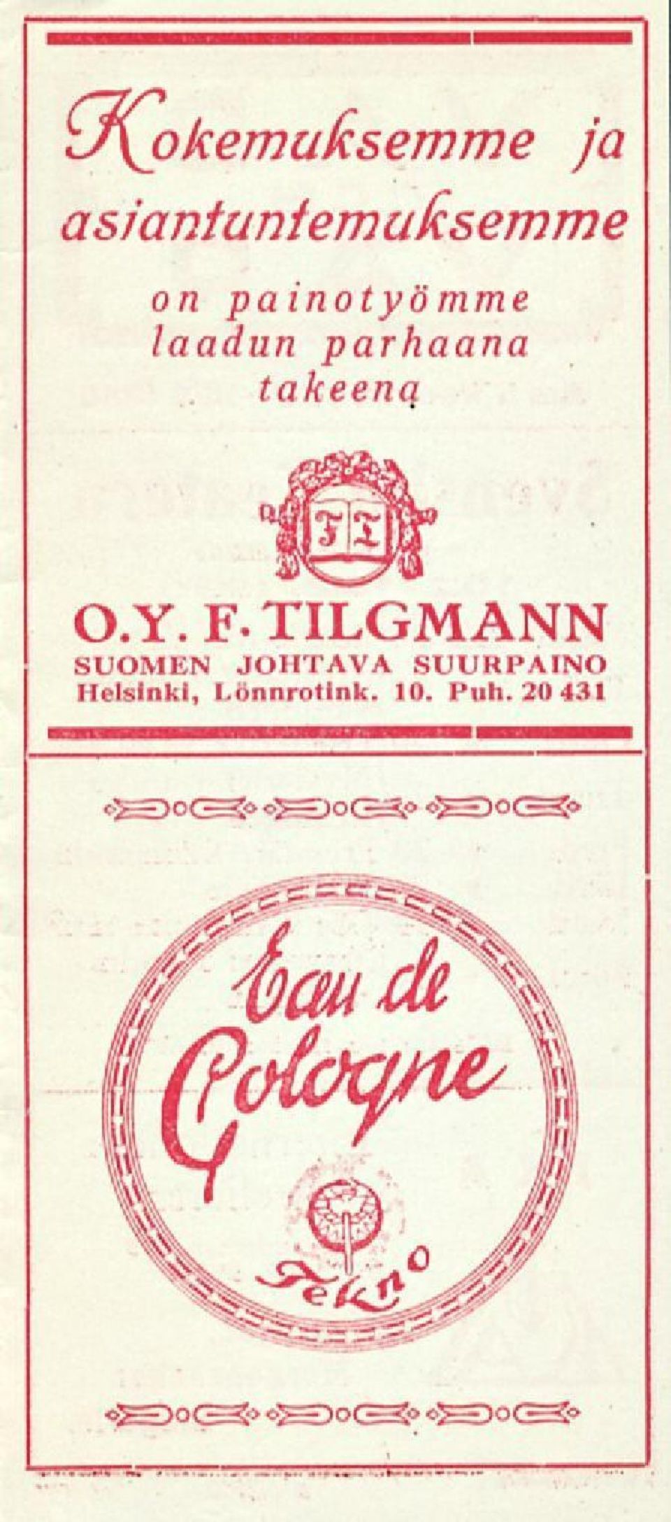 O.Y. FTILGMANN SUOMEN JOHTAVA