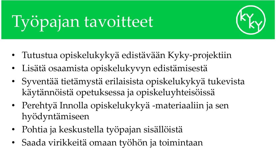 käytännöistä opetuksessa ja opiskeluyhteisöissä Perehtyä Innolla opiskelukykyä -materiaaliin