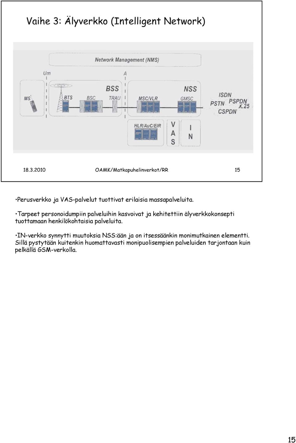henkilökohtaisia palveluita.