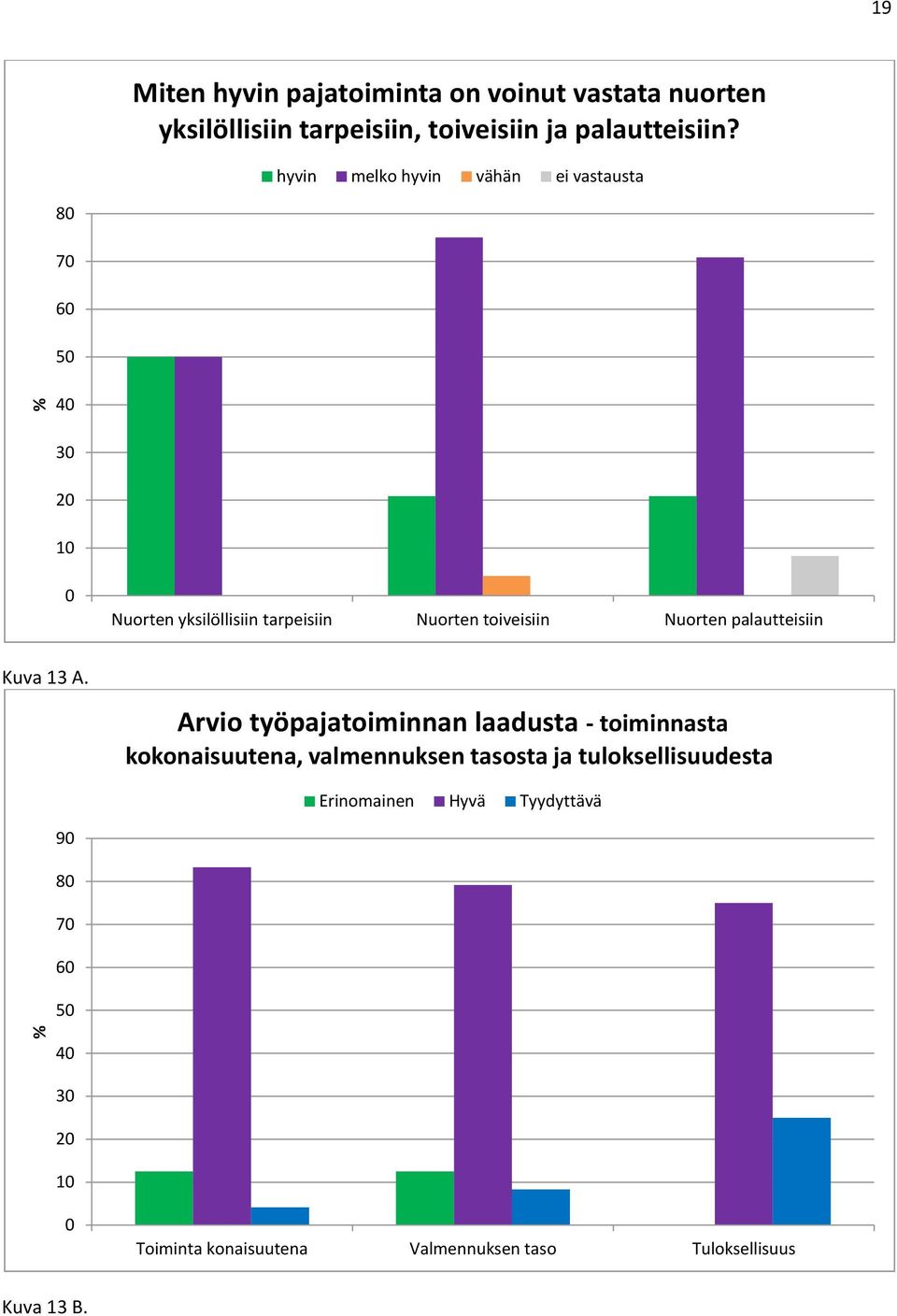 Nuorten palautteisiin Kuva 13 A.