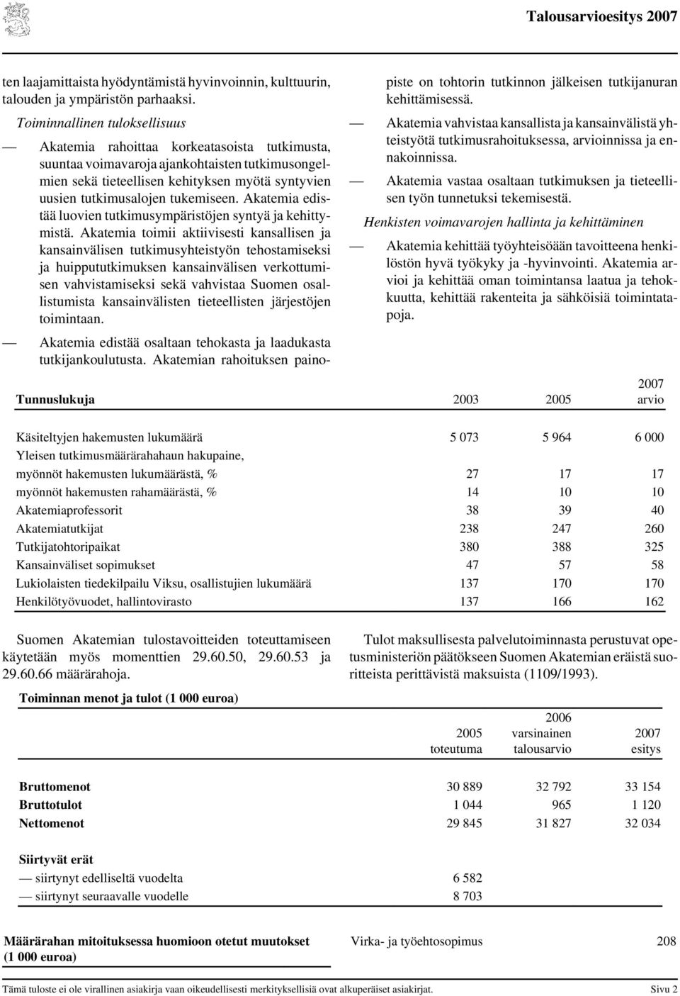 tukemiseen. Akatemia edistää luovien tutkimusympäristöjen syntyä ja kehittymistä.