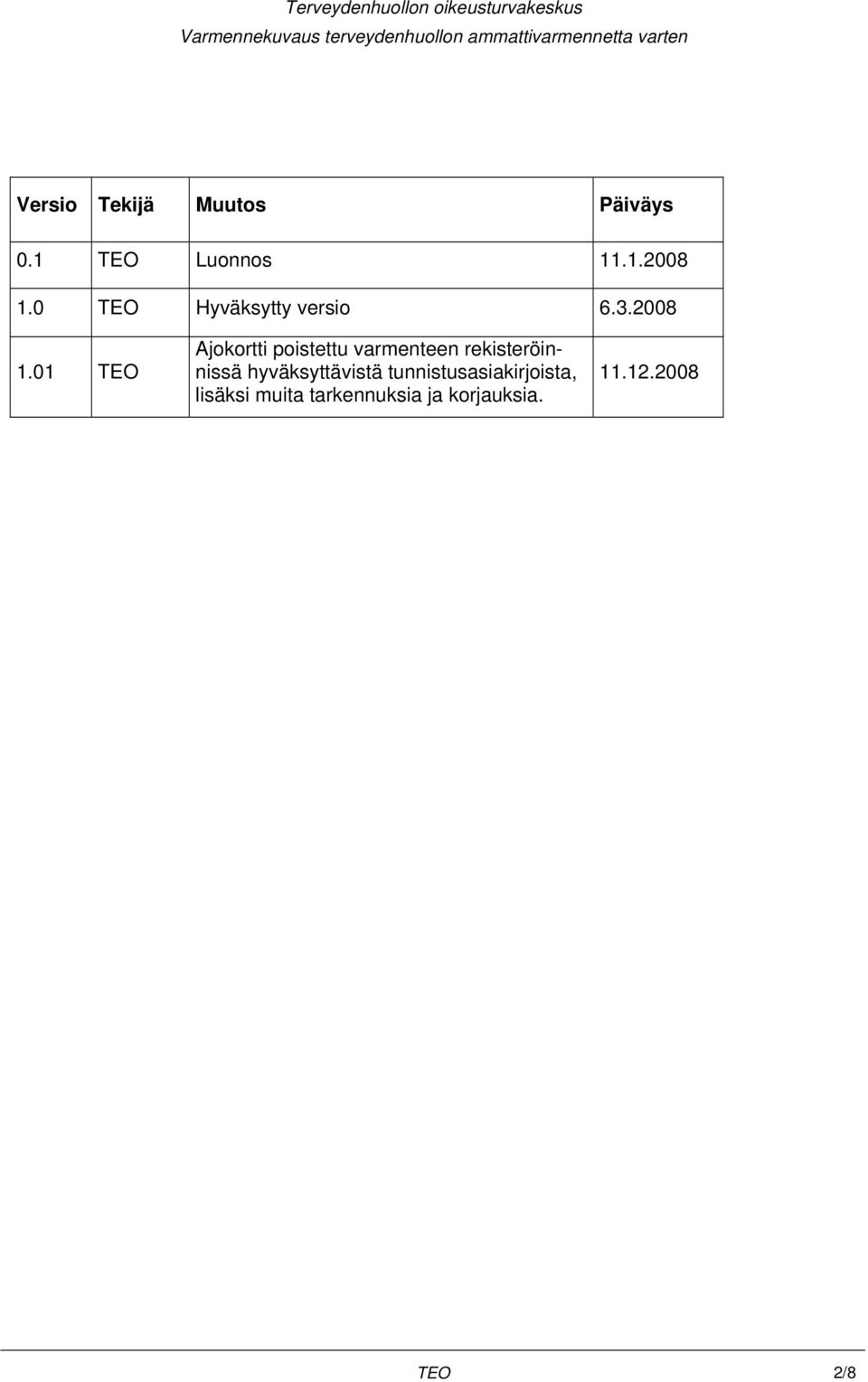 01 TEO Ajokortti poistettu varmenteen rekisteröinnissä