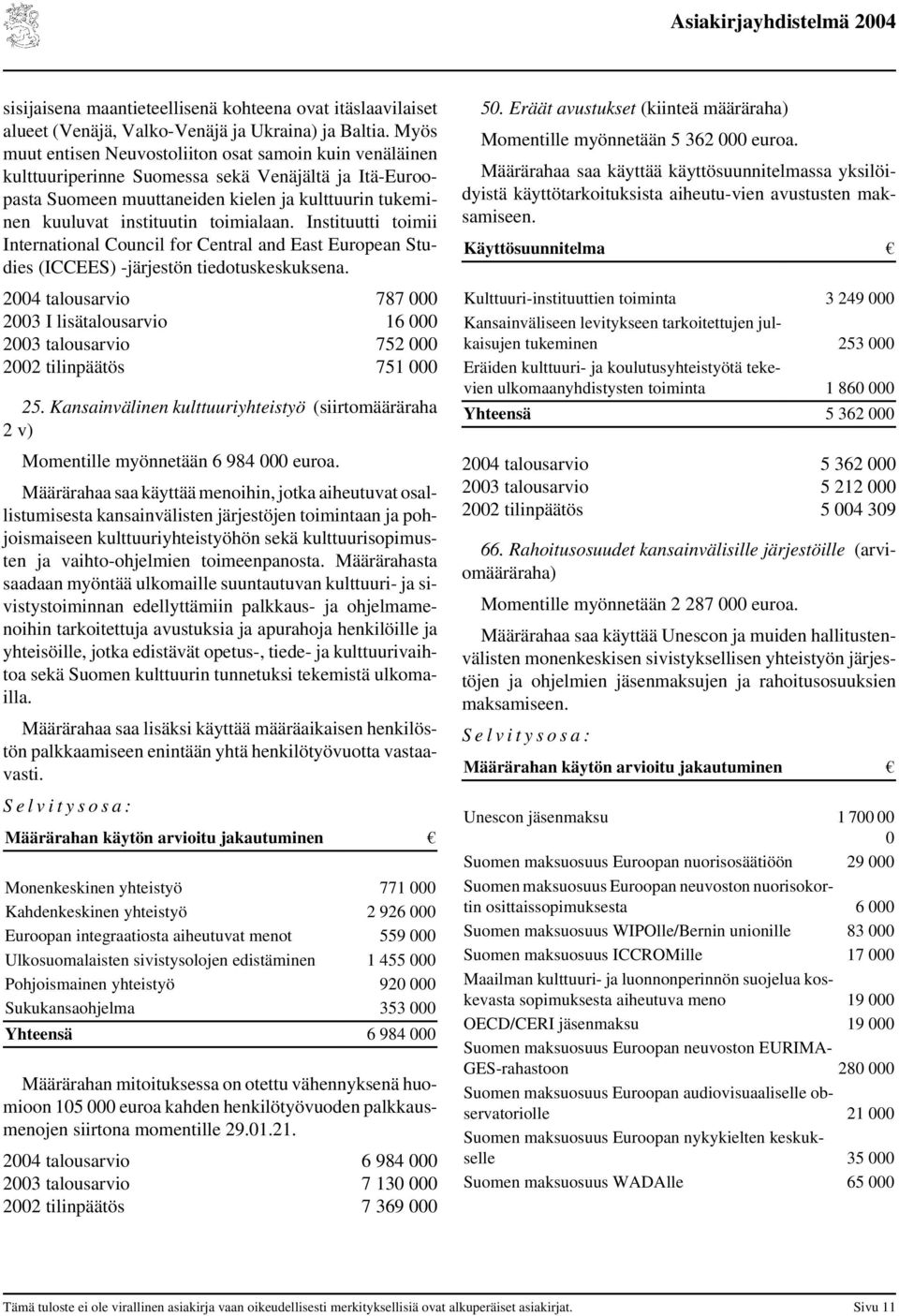 toimialaan. Instituutti toimii International Council for Central and East European Studies (ICCEES) -järjestön tiedotuskeskuksena.