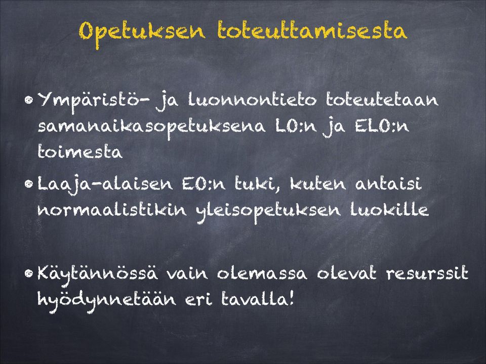 Laaja-alaisen EO:n tuki, kuten antaisi normaalistikin