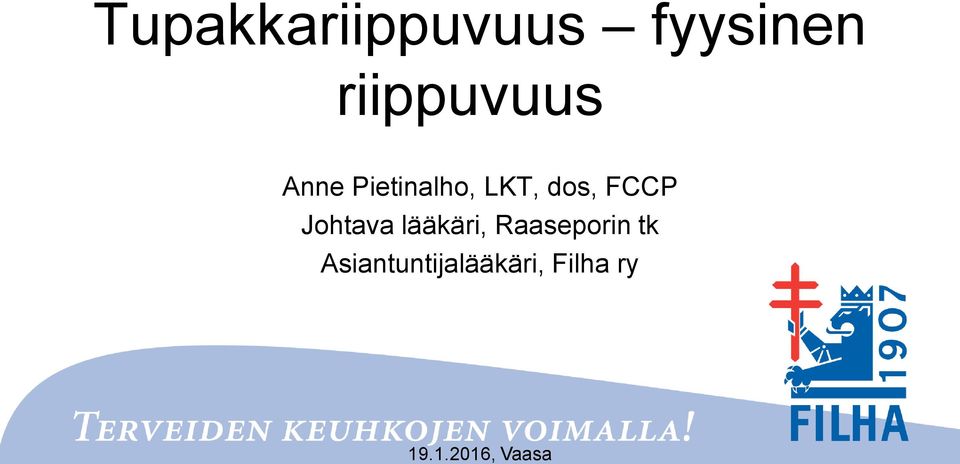 dos, FCCP Johtava lääkäri,