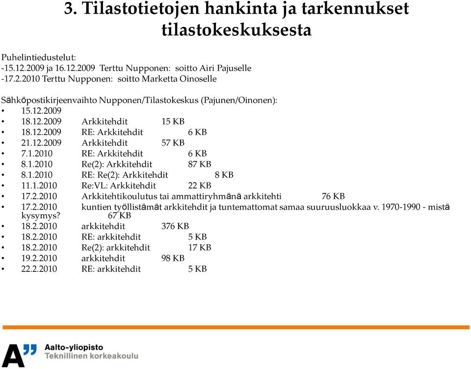 12.2009 RE: Arkkitehdit 6 KB 21.12.2009 Arkkitehdit 57 KB 7.1.2010 RE: Arkkitehdit 6 KB 8.1.2010 Re(2): Arkkitehdit 87 KB 8.1.2010 RE: Re(2): Arkkitehdit 8 KB 11.1.2010 Re:VL: Arkkitehdit 22 KB 17.2.2010 Arkkitehtikoulutus tai ammattiryhmänä arkkitehti 76 KB 17.