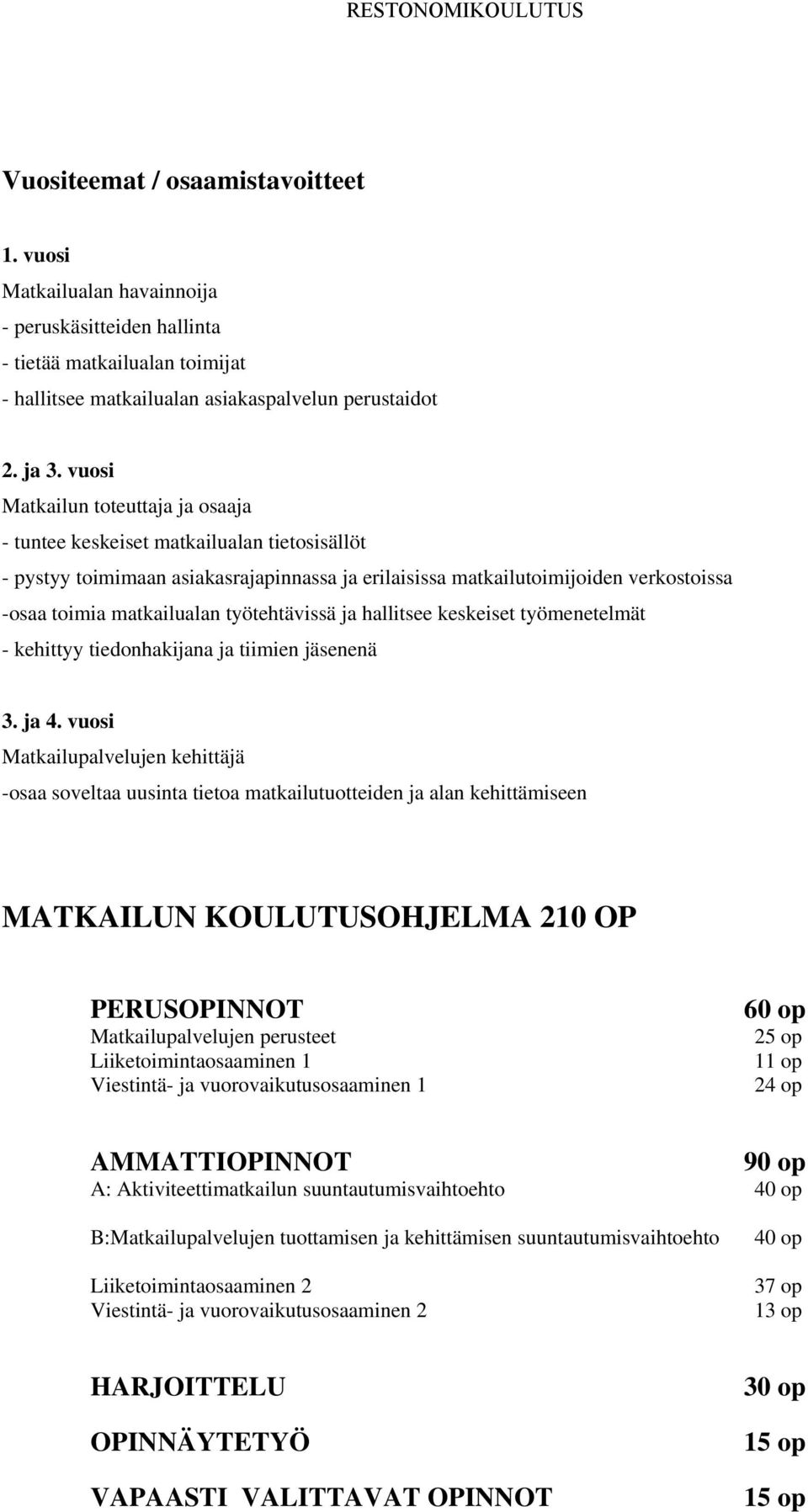 työtehtävissä ja hallitsee keskeiset työmenetelmät - kehittyy tiedonhakijana ja tiimien jäsenenä 3. ja 4.