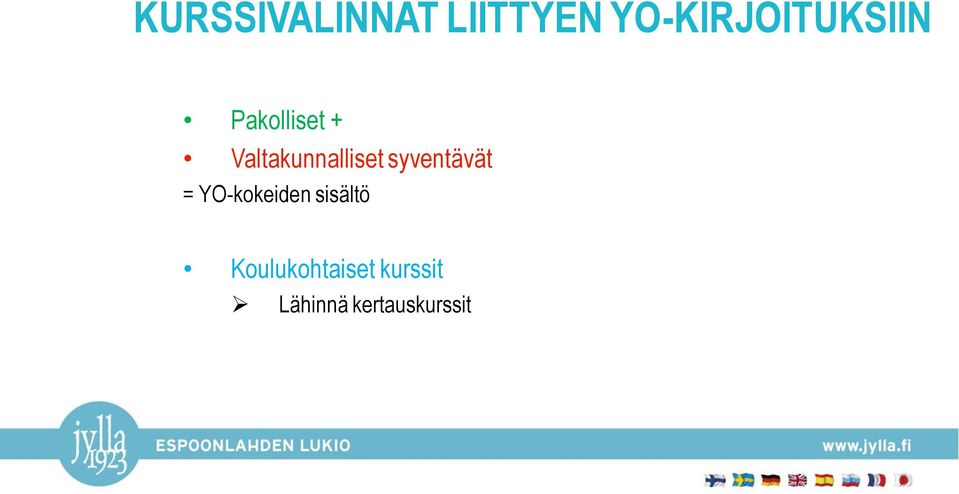 Valtakunnalliset syventävät =