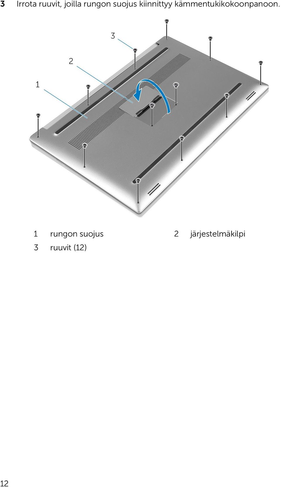 kämmentukikokoonpanoon.