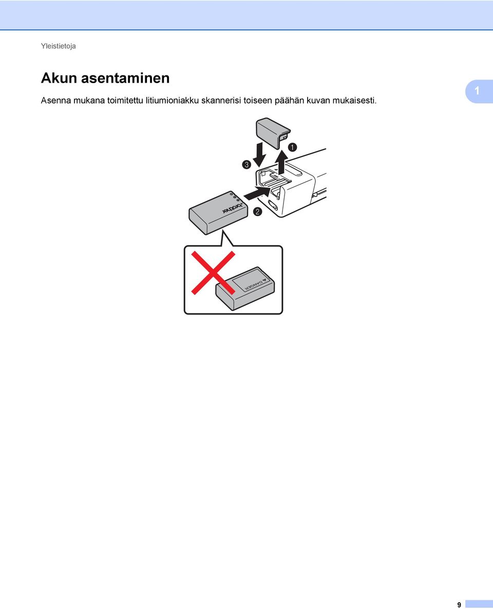 litiumioniakku skannerisi