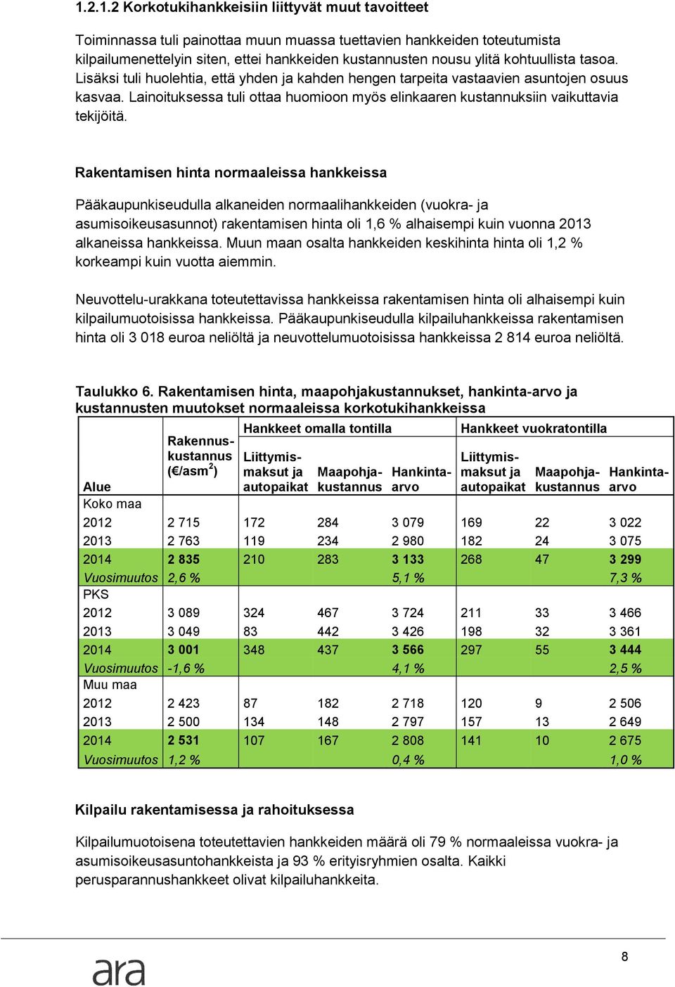 Lainoituksessa tuli ottaa huomioon myös elinkaaren kustannuksiin vaikuttavia tekijöitä.