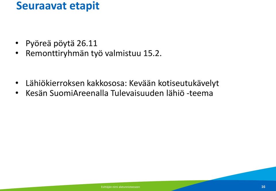 Lähiökierroksen kakkososa: Kevään kotiseutukävelyt