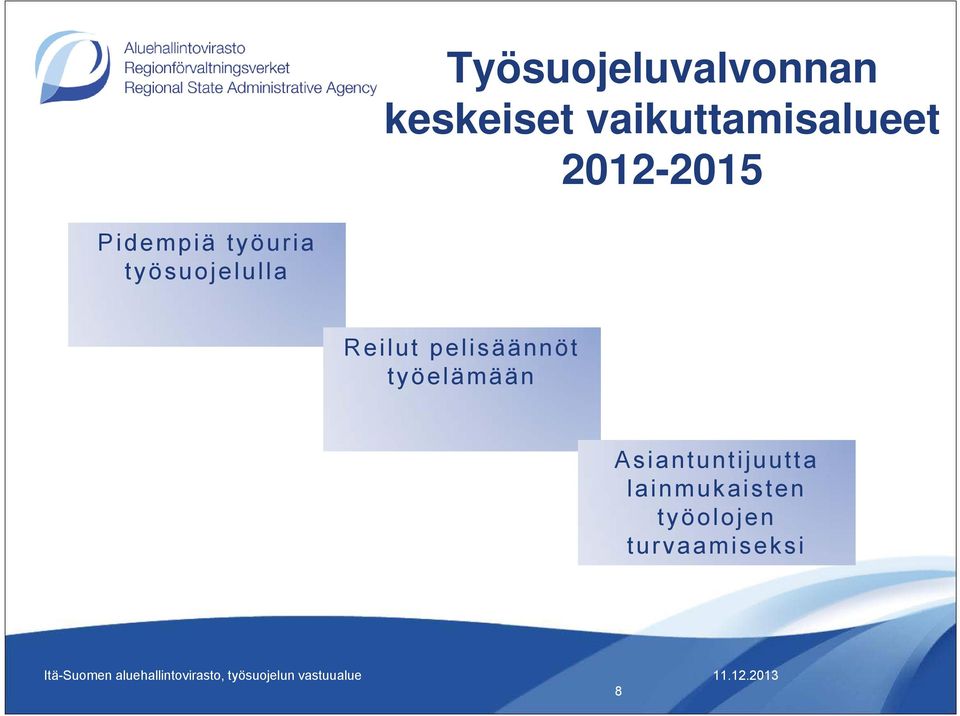 työelämään Asiantuntijuutta lainmukaisten työolojen