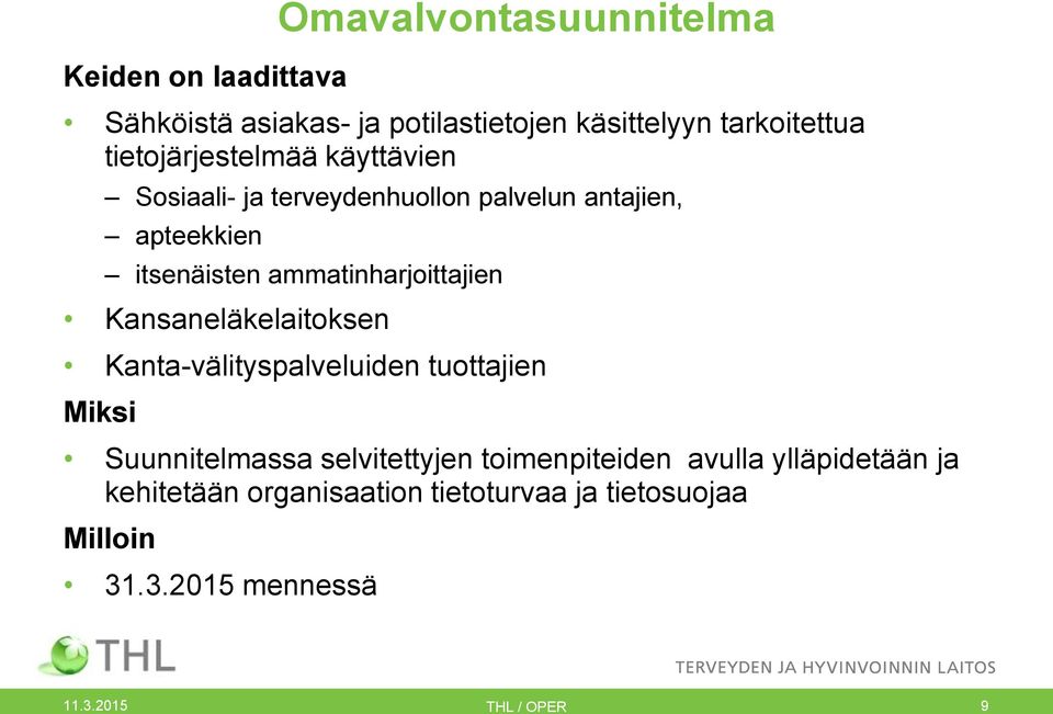 ammatinharjoittajien Kansaneläkelaitoksen Kanta-välityspalveluiden tuottajien Miksi Suunnitelmassa selvitettyjen