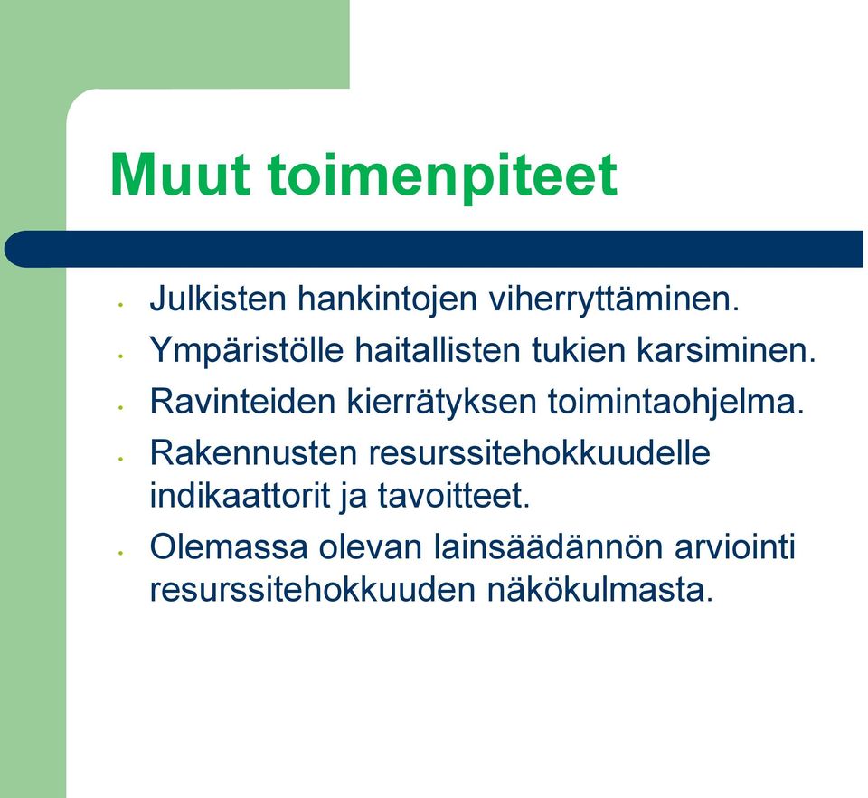 Ravinteiden kierrätyksen toimintaohjelma.