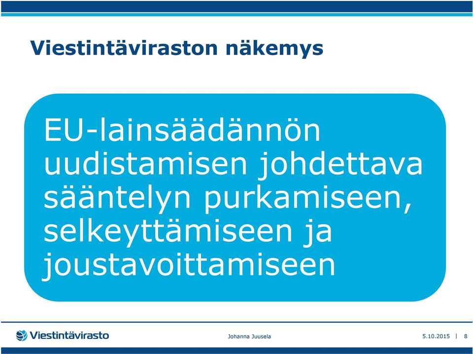 johdettava sääntelyn