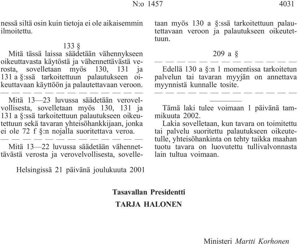 palautettavaan veroon.