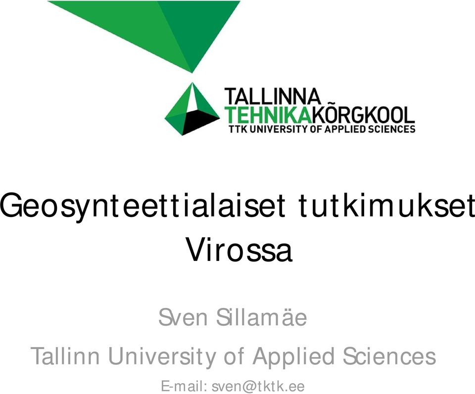 Sillamäe Tallinn University