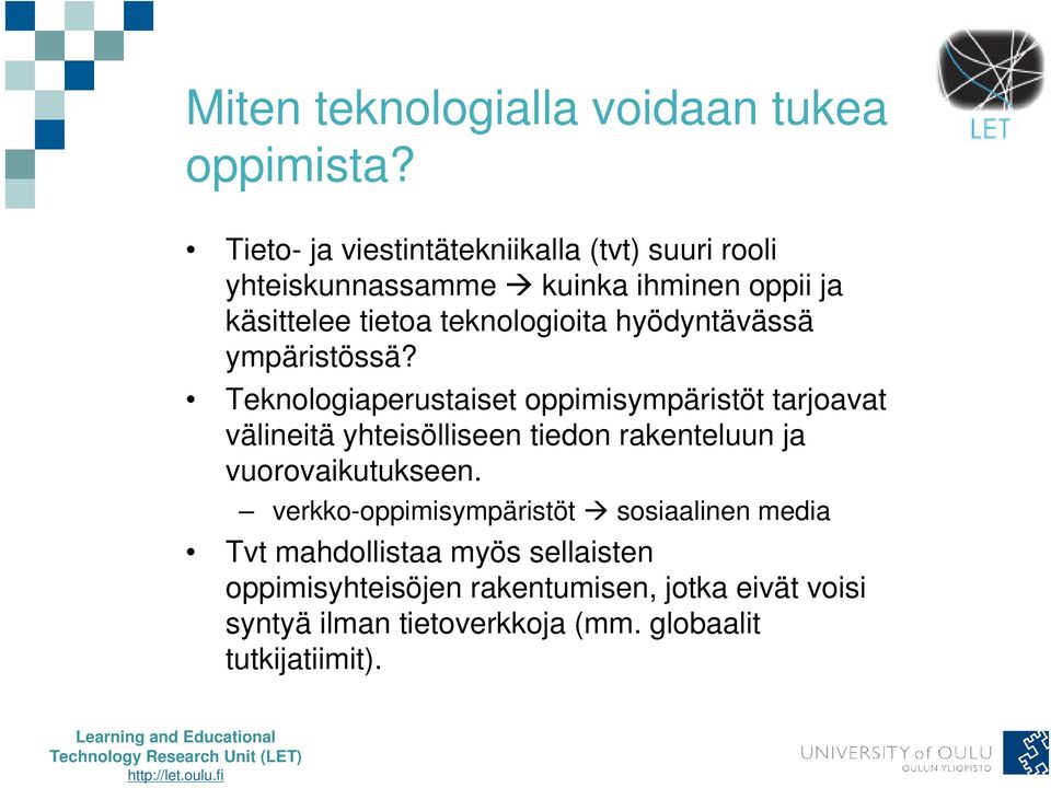 hyödyntävässä ympäristössä?