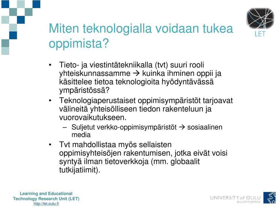 hyödyntävässä ympäristössä?