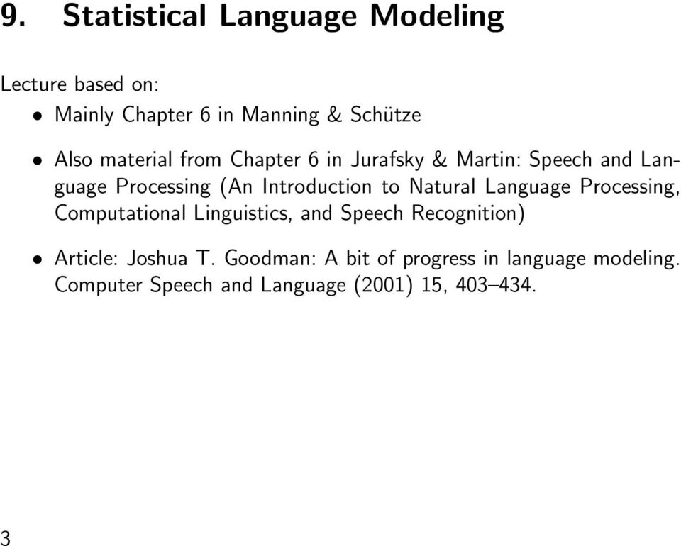 Natural Language Processing, Computational Linguistics, and Speech Recognition) Article: Joshua T.