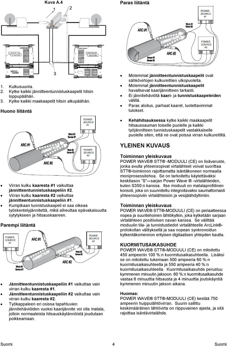 Ei jännitehäviötä kaari- ja tunnistuskaapeleiden välillä. Paras aloitus, parhaat kaaret, luotettavimmat tulokset.