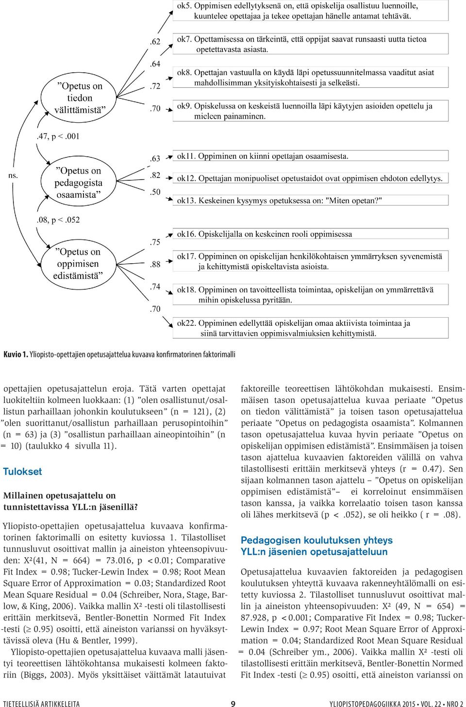 ja (3) osallistun parhaillaan aineopintoihin (n = 10) (taulukko 4 sivulla 11). Tulokset Millainen opetusajattelu on tunnistettavissa YLL:n jäsenillä?