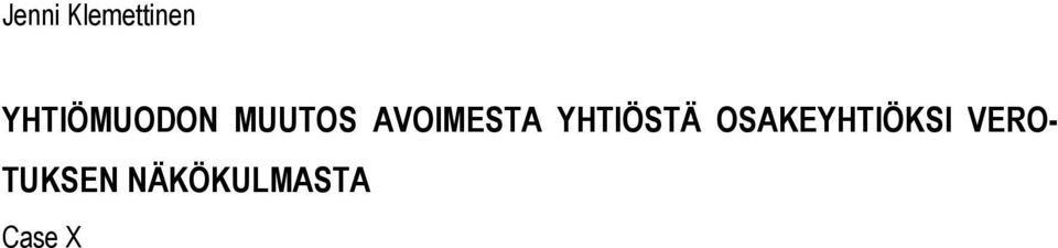 AVOIMESTA YHTIÖSTÄ