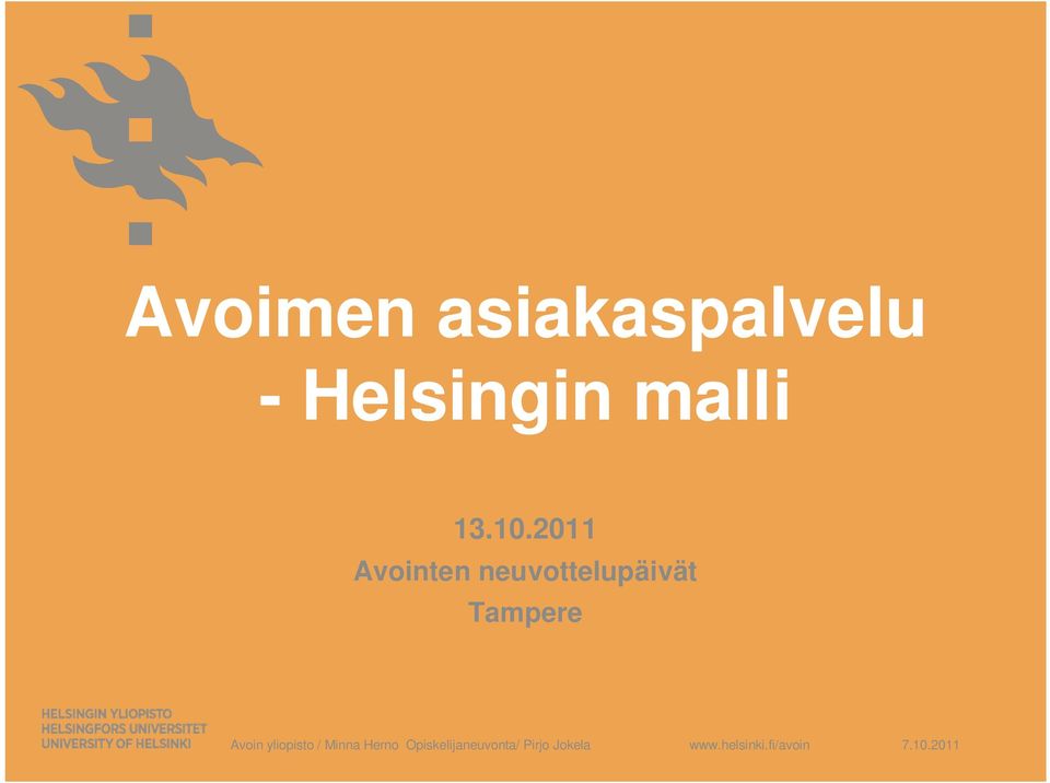 Helsingin malli 13.10.