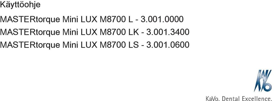 0000 MASTERtorque Mini LUX M8700 LK